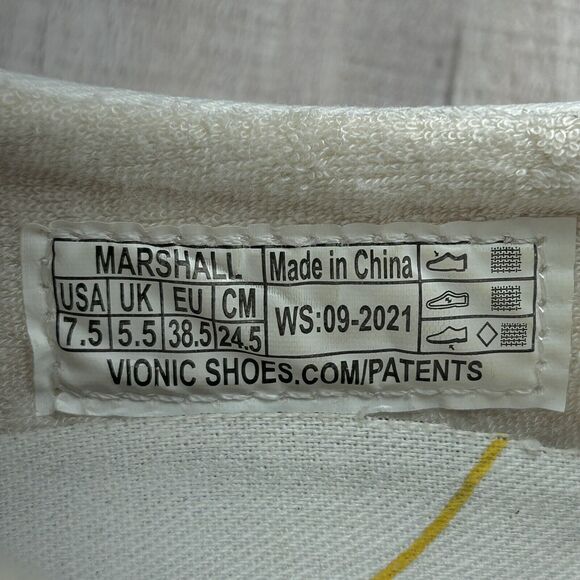 Vionic Beach Marshall Womens 7.5 Canvas Slip On Sneaker Flats Casual Shoes White - Picture 14 of 14